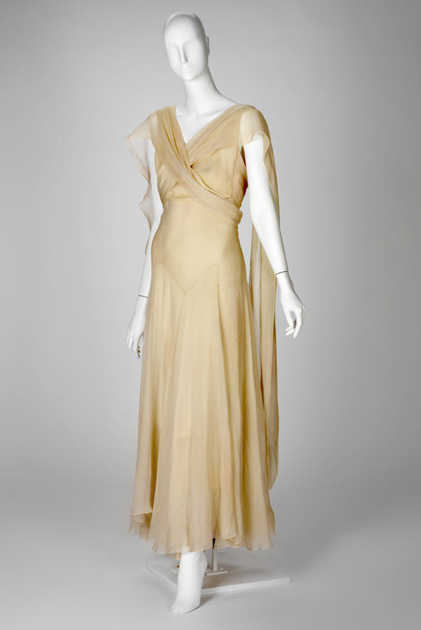 Luxury evening dress fabric prepared for premium care